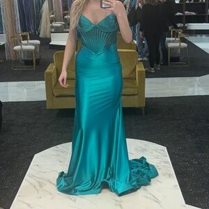 Alyce Paris Black Gown with Shimmering Accents